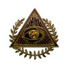 Wreathed All Seeing Eye Masonic Bumper Sticker - [3 3/4''