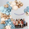 Blue Beige Balloons, 60 Pieces 12 Inch Birthday Balloons, Latex