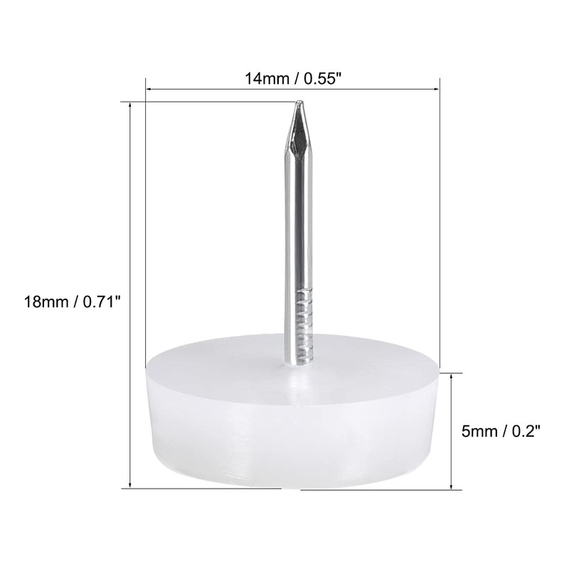 sourcing map Furniture Feet Nail Plastic Glide Nails Chair Table