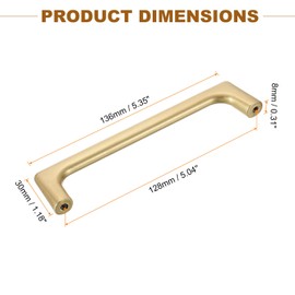 sourcing map Cabinet Pulls, 10Pcs 5 Inch - Aluminum Alloy Drawer Handles, Furniture Kitchen Hardware Handle for Door Wardrobe Cupboard Vanity (Pearl Gold)