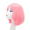 Unbranded Short Pink Bob Wig Headgear Fluffy Short Straight Bob