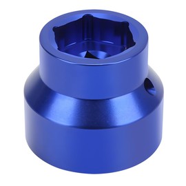 Bittwee Car Fuel Filter, Auto Oil Filter Socket Gasoline Automotive Replacement Reversible Engine Fuel Filter Cap Remover Installer Assistant Powerstroke Diesel, Universal for Vehicles（Blue）