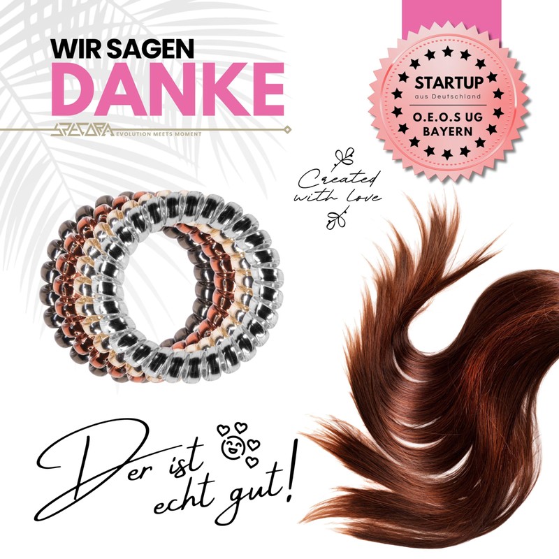 Specora - Spiral Hair Scrunchies Pack of 8 - 5