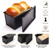 CHEFMADE Pullman Loaf Pan with Lid 2 Pcs, 1Lb Dough