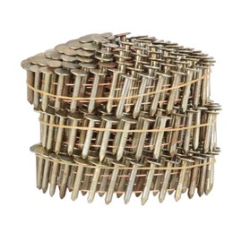 kimllier 7200 Count Coil Siding Nail Full Round Head Wire Collated Coil 15-Degree 3/4-Inch x .120-Inch Smooth Shank Electro Galvanized Coil Roofing Nails
