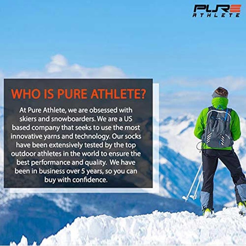 Pure Athlete Kids Alpaca Ski Socks – Warm Wool Ski