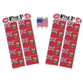 Made in The USA! 2 Packs of Flag-It Manitoba Canadian Province Flag Stickers, 100 Manitoba Sticker Decals