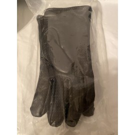 NIP Leather Military Style Dress Gloves Poly/Wool Lining Size 6 Black Unisex