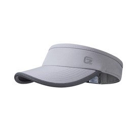 Reflective Lightweight Sun Visors for Women Golfers Summer Upf 50+ Quick Drying Visor Hats Foldable Breathable Adjustable Tennis Cap Wide Brim Golf Hats Travel Running Accessories Light Gray