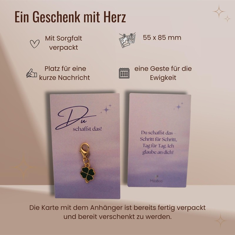 Milaboo® Lucky Charm with Clover Pendant, You can do it,