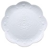 Eplze YBK Tech Elegant Round Embossed Lace Plate, Ceramic Serving