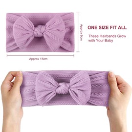 Baby Turban Headband Set-Bowknot Hairband Soft Cute Headwear Elastic for Newborn/Girls/Boys/Kids Gift as Toddler Headdress Photography Props Accessories (G)
