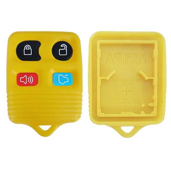 New Fix Yellow Remote Case + Pad Replacement Fob Rubber