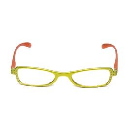 Calabria 837 Womens Metallic Reading Glasses +0.75 Lime Vibrant Crystal Accents Single Power Readers Spring Hinged Hard Case Included