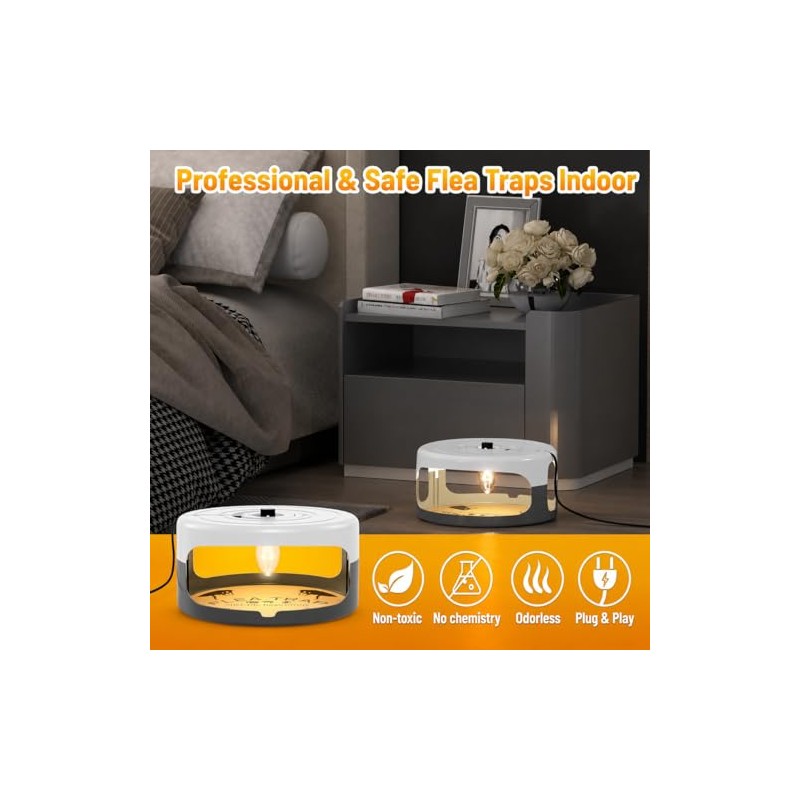 2 Pack Flea Traps for Inside Your Home, Indoor Flea
