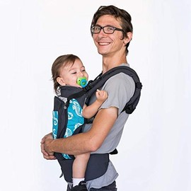 LÍLLÉbaby Bundle of Love - 4-in-1 Essentials All Seasons Baby Carrier, Seahorse + Infant Insert, Grey