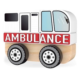 J'Adore Paris Nature Wood Toys Ambulance Puzzle Blocks