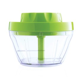 Mastrad Zwiebelschneider - Manueller Zerkleinerer mit 2 Klingen - Multizerkleinerer für Zwiebel, Knoblauch, Pesto, etc. - 100 ml - spülmaschinenfest