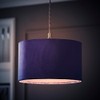 MiniSun | Small Modern Navy Blue Velvet Drum Light Shade