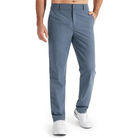 Libin Men's Pants 30" Comfy Business Casual Golf Pants Quick Dry Lightweight Fashion Outfits for Men Travel Vocation Dress Work Water Resistant, Ice Blue, 34W x 30L