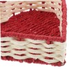 SHOWERORO Valentine's Day Heart Basket Handmade Woven Storage Basket Imitation