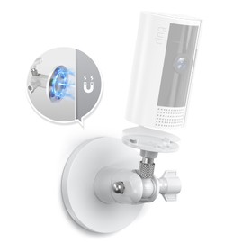 MSAFF Camera Wall Mount - Pole Mount Magnet Bracket for 1/4-Inch Attachment Point Cameras Compatible with Ring Indoor Cam (2nd Gen) Ring and More (White)