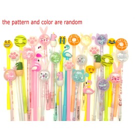 JZK 32 x Novelty Animal Pen Black Gel Ink Rollerball Pen fine line Needle Point Pen for Kids Girls Boys Children Birthday Gift Party Favour Party Bag Filler