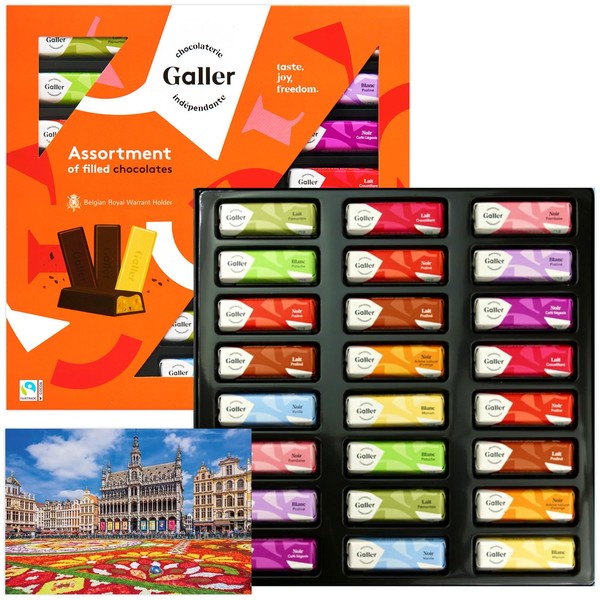 Galley Galler Chocolate Gift Mini Bar 24 Pieces, 2023 Souvenir, Popular, Chocolate, Individual Packaging, Belgian Royal Family, Sweets, Luxury
