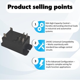 HF92F-024D Power Relay Set | 24VDC 30A High-Current | 6-Pin for Enhanced Connectivity ﻿