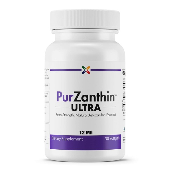 Stop Aging Now PurZanthin Ultra Natural Astaxanthin 12 MG Softgels (1 Pack)