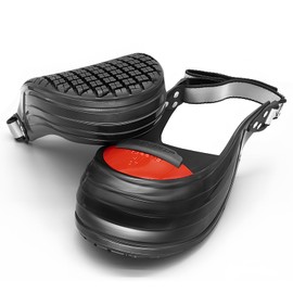 LG08 Steel Toe Shoe Covers - CE/ASTM Certified Slip Resistant Overshoes with Ultra-Light Titanium Alloy Toe Cap, Oilproof（FO）& Acid and alkali resistant for Industrial Work (M(US5.5-9.5))