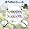 12PCS 3D Artificial Dragonfly Clips – Durable TPR/PVC Hanging Ornaments