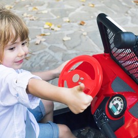 ibasenice Steering Wheel Toy Cars Car Accessories Playground Game Wheel Swing Seat Wheel Backyard Play Wheel Swing Disc Swing Accessory Children Vehicle Plastic Red Handle Stroller