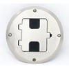RiteAV 1 Gang 1 Port Cat6 Floor Box - Stainless