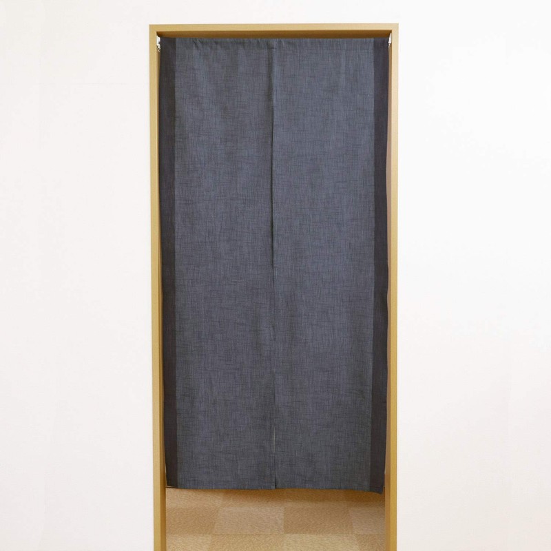 Sunny day fabric Noren Slub Line 33.5"W x 67"L Blue