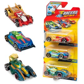T-Racers Mix ´N RACE 3 Pack – Pack of 3 toy collectible cars. Each car can be split in two with interchangeable parts and wheels. Pack 12 of 12