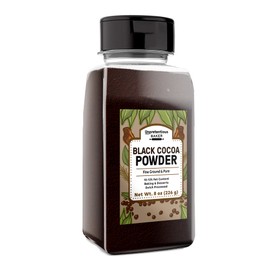 Unpretentious Black Cocoa Powder, Dutch Processed, Cookies & Cakes, Rich & Decadent (8 Ounce)