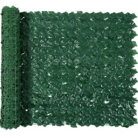 Jinwu Artificial Ivy Privacy Fence Screen, 354x40 Inch Artificial Faux Ivy Hedge, Expandable Faux Privacy Fence with 80 pcs Zip Ties Decoration for Wall Screen, Outdoor Garden, Wedding Decor