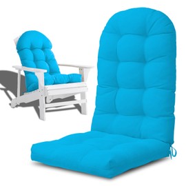 TYJTYDGF Adirondack Chair Cushion,High Back Rocking Chair Cushion,Thickened Patio Chair Pad for Indoor and Outdoor, Water Proof and Fade-Resistant (Light Blue)