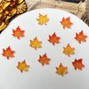 200Pcs Fall Nail Charms Autumn Maple Leaf Nail Rhinestones Flat