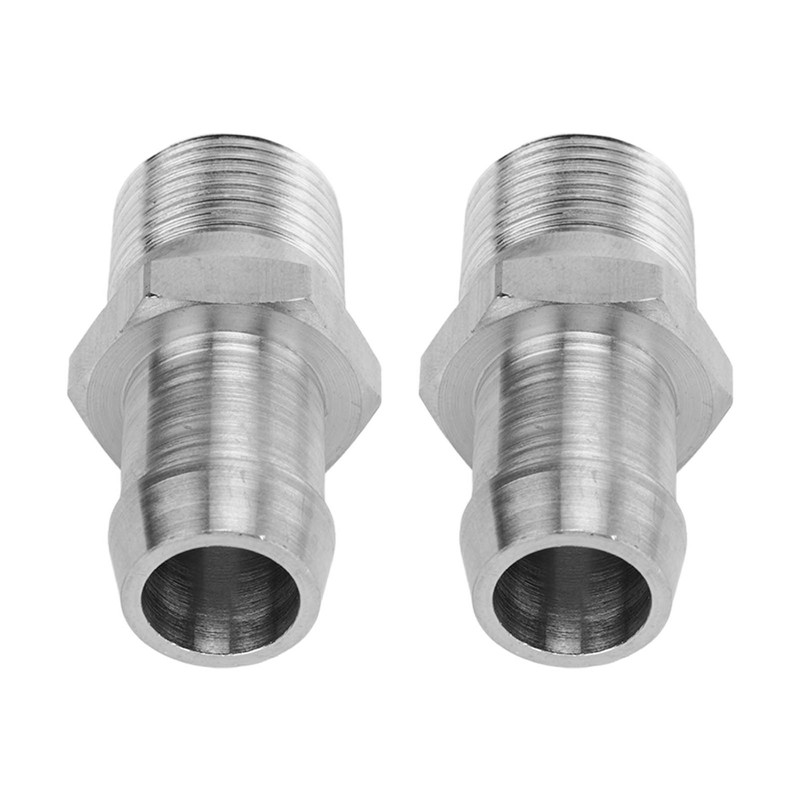 2 Pcs 1/2in NPT Male Thread to 5/8in Barb Connector