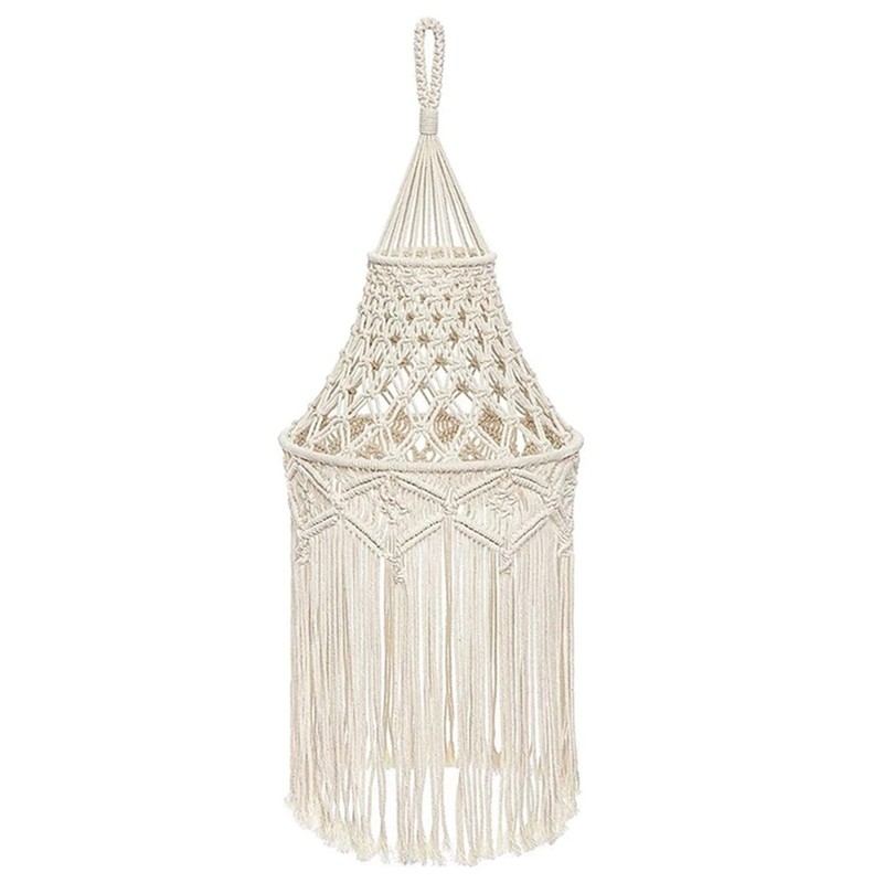 Smallterm Lamp Shades Macrame Light Shade Boho Lampshades for Ceiling
