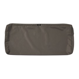 Classic Accessories Ravenna Water-Resistant 42 x 18 x 3 Inch Outdoor Bench/Settee Cushion Slip Cover, Patio Furniture Swing Cushion Cover, Dark Taupe