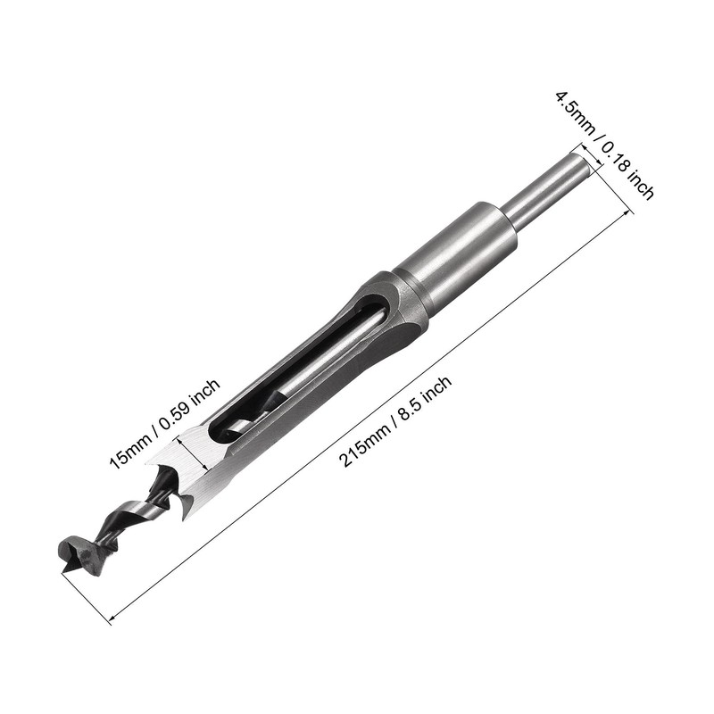 sourcing map Square Hole Drill Bits for Wood 15mm x