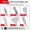 6pcs Chisel Set with SDS Plus Shanks, Masonry Concrete Drill