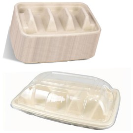 Taco Holders for Party - 3-Slot Stands with Dividers,Serving Trays for Fiesta Decor and Family Gatherings 20 Set.