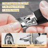 2PCS Wide Jaw Opening Anti-Splash Slanted Nail Clipper, Beveled Ingrown