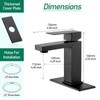 VOTON Bathroom Faucet Matte Black, Modern Single Handle Bathroom Faucets