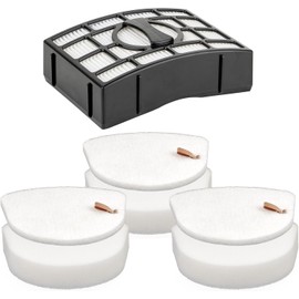 (4 piezas) 1 filtros Hepa + 3 filtros de espuma compatibles con Shark ZU560 ZU561 ZU562 ZU572 UV650 UV725 ZU660 CU530 Aspiradora vertical, piezas de filtro HEPA de repuesto, en comparación con XFFK560