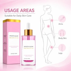 Aceite for el cuidado diario de la piel Smooth Glow, cuerpo ligero con gotero, hidratante for brazos, piernas y 50 ml/100 ml(50ml)